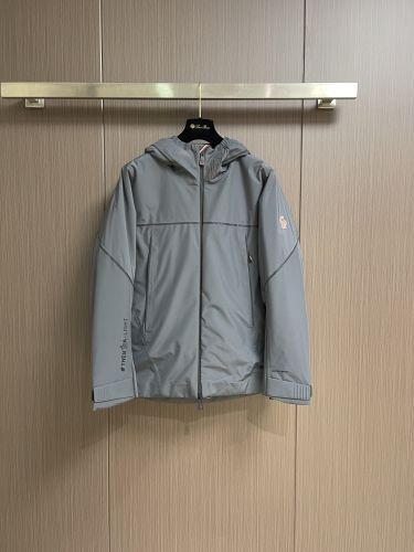 洗練された カジュアル フード付き モンクレール ダウンジャケット 偽物 グレー