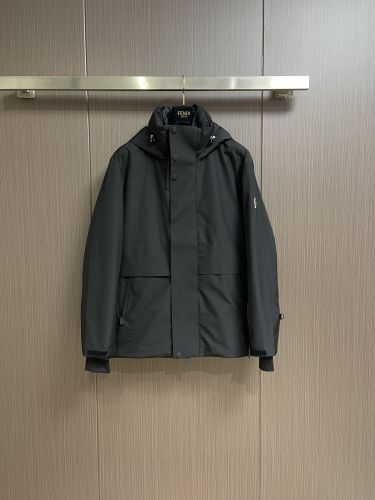 洗練された カジュアル フード付き モンクレール ダウンジャケット 偽物 ブラック