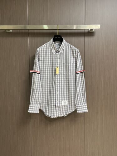 トムブラウン シャツ 偽物 ギンガムチェック コットン ボタンダウンシャツ 