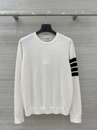 4BAR メリノウール クルーネックニット トムブラウン セーター 偽物 ホワイト