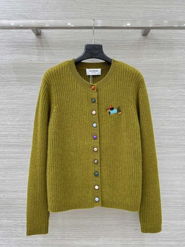 ヘクター刺繍 マルチカラーボタン リブカーディガン トムブラウン ニット 偽物