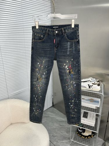 ストリート ストレッチ デニムパンツ ディースクエアード ジーンズ 偽物