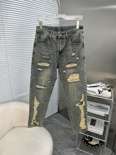スタイリッシュ ダメージ加工 デニムパンツ ディースクエアード ジーンズ 偽物