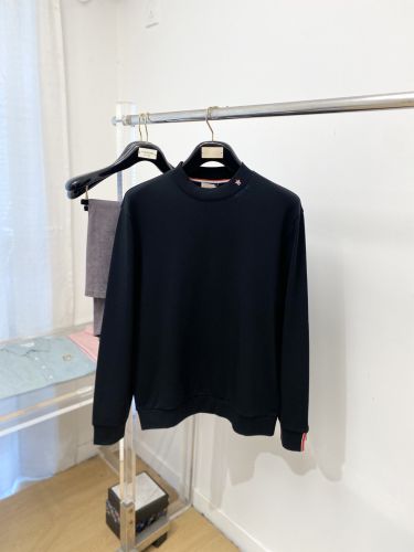 コットン クルーネック スウェットシャツ モンクレール Tシャツ 偽物 ブラック