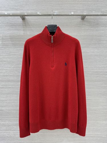 ウール＆カシミヤ ハーフジップ プルオーバー ラルフローレン セーター 偽物 レッド
