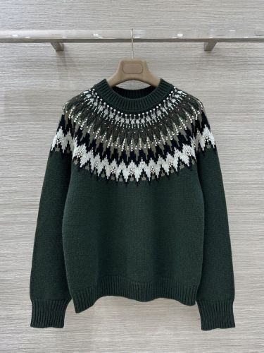おしゃれ フェアアイル柄 ビジュー装飾 ウール セーター グッチ コピー トップス