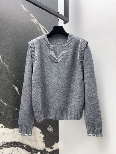 スタイリッシュ ウール プルオーバー エルメス セーター コピー グレー