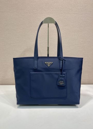 プラダ Re-Edition 1978 ミディアム Re-Nylon xサフィアーノレザー トートバッグ スーパーコピー ネイビー