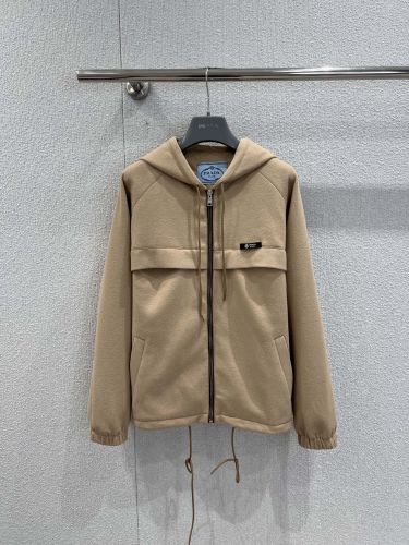 フリース フーディージャケット プラダ ジャケット コピー ベージュ