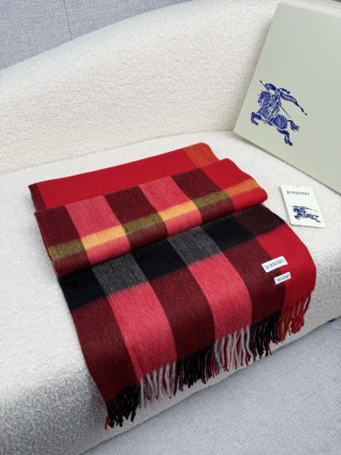 クラシック 人気 定番 バーバリー チェック カシミアスカーフ 偽物 レッド