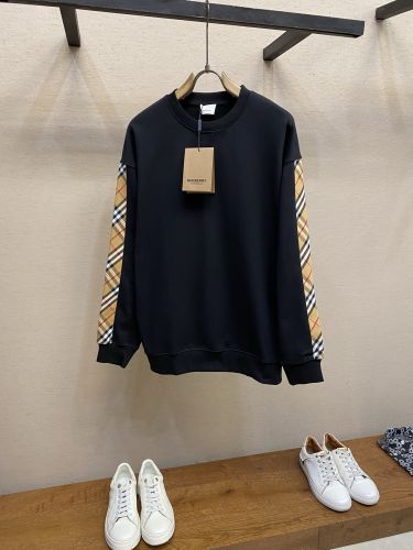 スタイリッシュ コットン スウェットシャツ バーバリー Tシャツ 偽物 ブラック