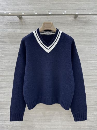 カジュアル 洗練された Vネック プルオーバー セリーヌ セーター コピー カシミヤ
