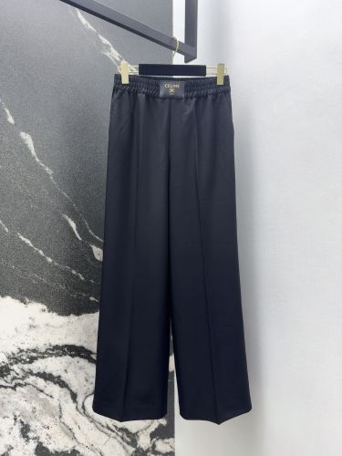 エレガント リラックス ロングパンツ セリーヌ パンツ コピー ブラック