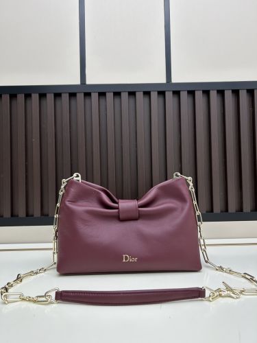 エレガント Dior Bow バッグ スモール クリスチャン・ディオール スーパーコピー ボルドー