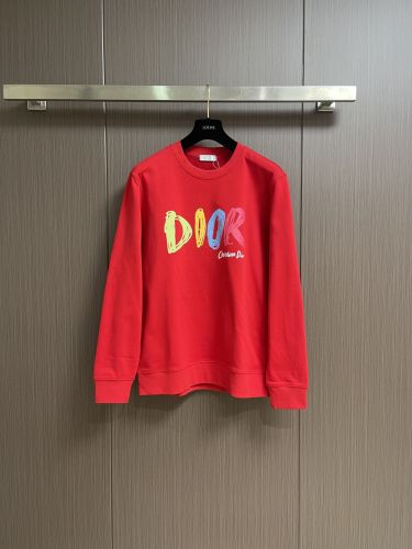 定番 ロゴ コットン スウェットシャツ クリスチャン・ディオール Tシャツ コピー レッド