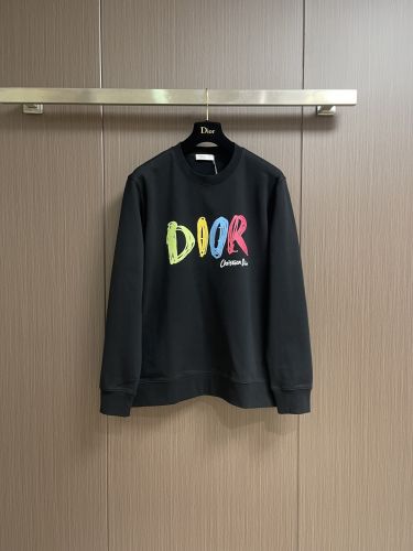 定番 ロゴ コットン スウェットシャツ クリスチャン・ディオール Tシャツ コピー ブラック