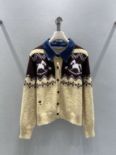 クリスチャン・ディオール ニット コピー ホースモチーフ モヘアブレンド カーディガン 
