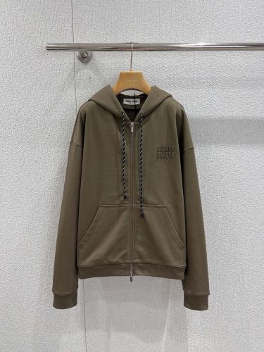 カジュアル 定番 フーディジャケット ミュウミュウ パーカー コピー コットン