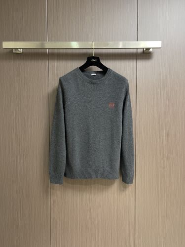 シンプル 合わせやすい アナグラム クルーネック ロエベ セーター 偽物 グレー