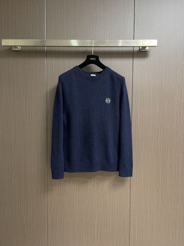 シンプル 合わせやすい アナグラム クルーネック ロエベ セーター 偽物 ネイビー