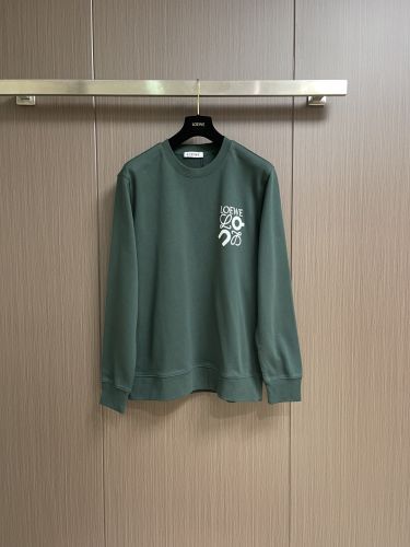 カジュアル ロゴ スウェットシャツ ロエベ Tシャツ 偽物 クルーネック グリーン