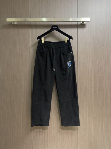 カジュアル スウェットパンツ ロエベ パンツ 偽物 ロングパンツ ブラック