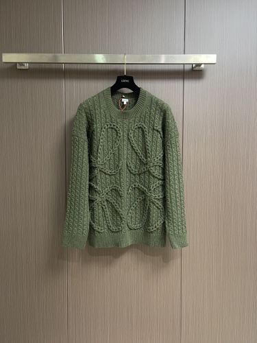 アナグラム ケーブル編み ニット ロエベ セーター 偽物 クルーネック グリーン