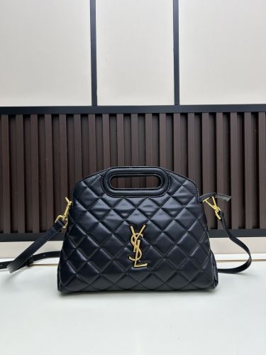 人気 エレガント YSL イヴ・サンローラン バッグ コピー ハンドバッグ ブラック