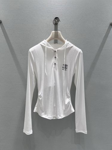 洗練された カジュアル CCロゴ フーディ トップス シャネル Tシャツ コピー ホワイト