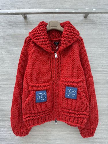 注目される ローゲージ ジップアップカーディガン シャネル ニット コピー カシミヤ