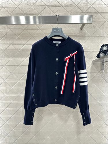 スタイリッシュ 可愛い カーディガン トムブラウン ニット コピー ネイビー