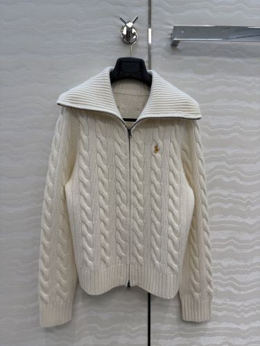 ウール＆カシミヤ ポニー刺繍 カーディガン ラルフローレン ニット 偽物 ベージュ