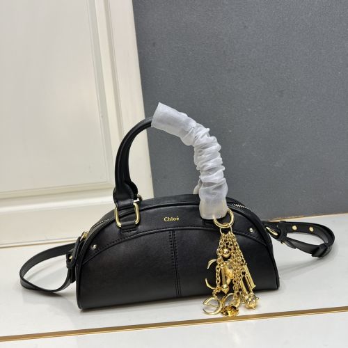 人気 CHLOÉスモールボウリングバッグ クロエ バッグ スーパーコピー ブラック
