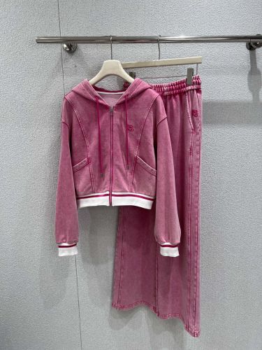 アレキサンダーワング ジップアップフーディ＆スウェットパンツ 上下セット 偽物 ピンク