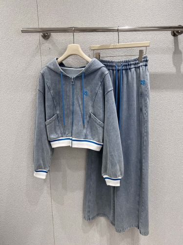 ジップアップフーディ＆スウェットパンツ 上下セット アレキサンダーワング 偽物 ブルー