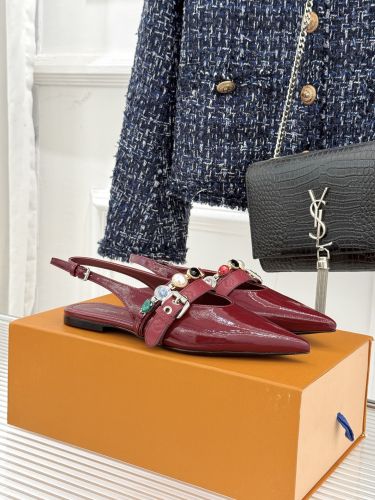 上品 高級感 LV バイブ バレリーナ  ルイ・ヴィトン パンプス コピー ボルドー