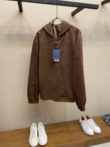 モノグラム エンボスド スエードフーディ ルイ・ヴィトン ジャケット コピー ブラウン