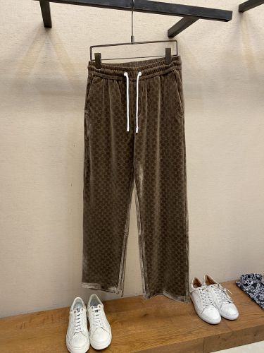 モノグラム ベロア カジュアルパンツ ルイ・ヴィトン パンツ コピー ブラウン