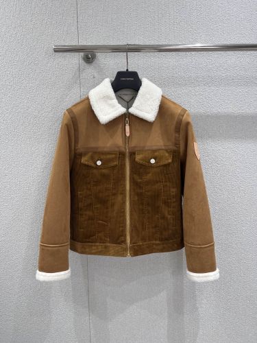 コーデュロイ＆シアリングミックストラッカー ルイ・ヴィトン ジャケット コピー ユニセックス