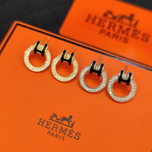 エルメス Hロゴ パヴェサークル ピアス 偽物 レディース イヤリング