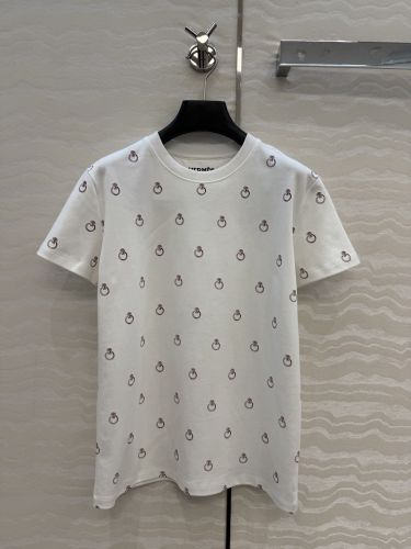 エルメス Tシャツ コピー 上品 カジュアル 半袖Tシャツ アノー・フィネス プリント ホワイト