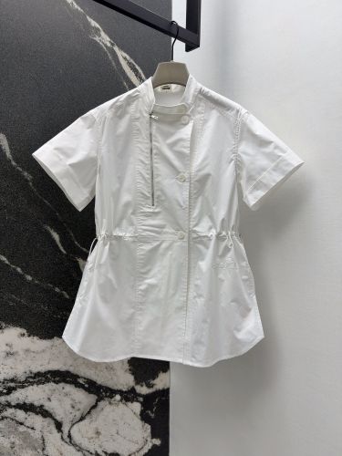 洗練された ドローストリングシャツ エルメス シャツ コピー 半袖 ホワイト