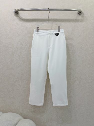 シンプル 上品 テーパードパンツ プラダ パンツ 偽物 レディース ホワイト
