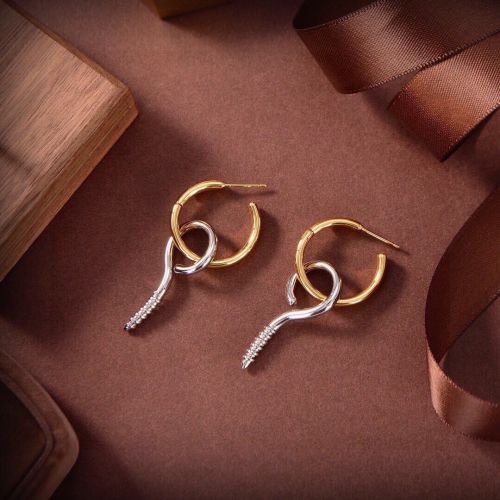 ネジモチーフ コンビカラー フープピアス バレンシアガ イヤリング 偽物