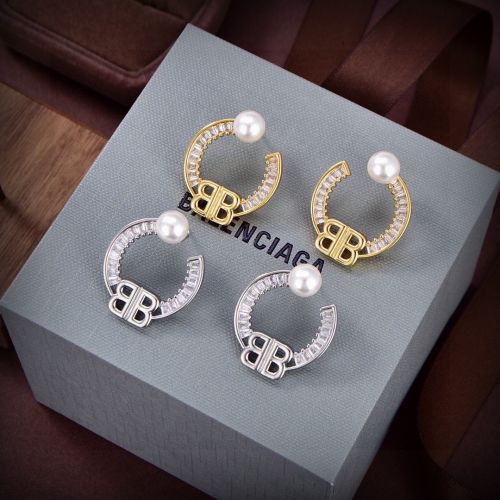 BBロゴ パール×ビジュー ピアス バレンシアガ イヤリング 偽物