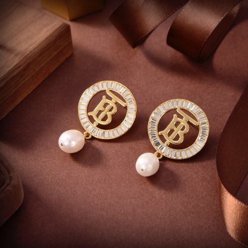 TBロゴ クリスタル＆パール ピアス バーバリー イヤリング 偽物 