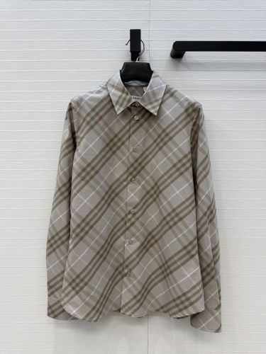 クラシック チェック コットンシャツ バーバリー シャツ 偽物 ベージュ
