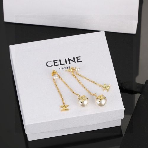 トリオンフ × パール ドロップピアス セリーヌ イヤリング 偽物 2WAY