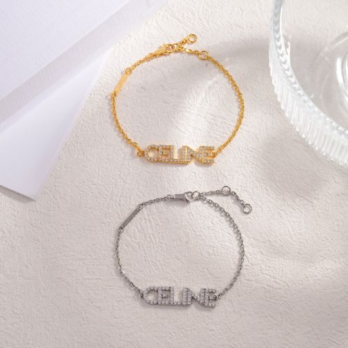 CELINE ロゴ セリーヌ ブレスレット 偽物 エレガント 合わせやすい