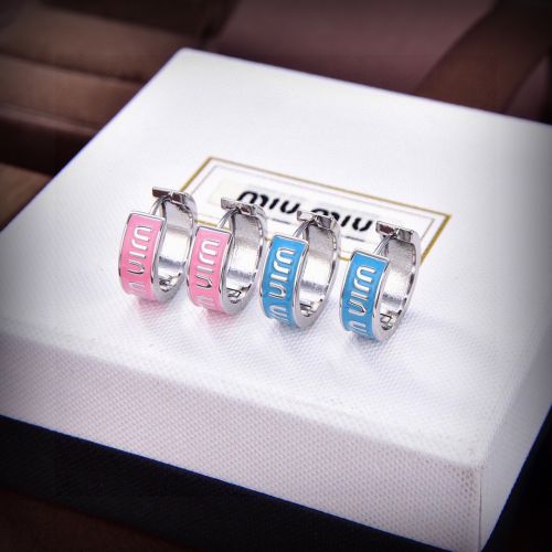 Miu Miu エナメル ロゴ フープピアス ミュウミュウ イヤリング 偽物